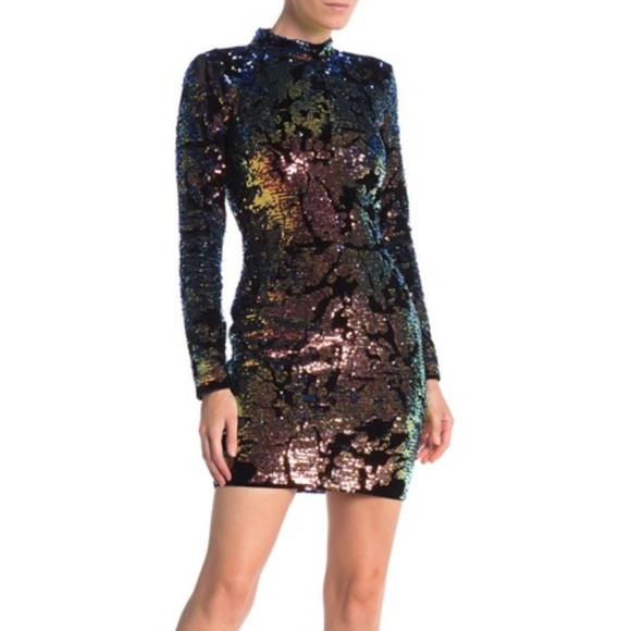 alexia admor mock neck dress